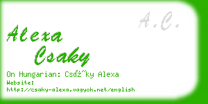 alexa csaky business card
